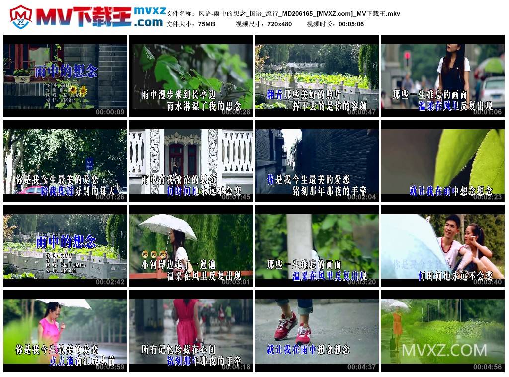 风语-雨中的想念_国语_流行_MD206165